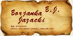 Borjanka Jazački vizit kartica